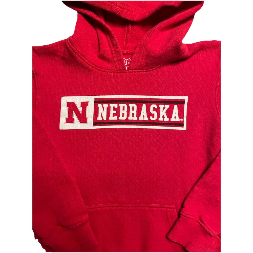 Wes and Willy Youth Boys Long Sleeve College Hoodie Nebraska Size 5 - Picture 2 of 10